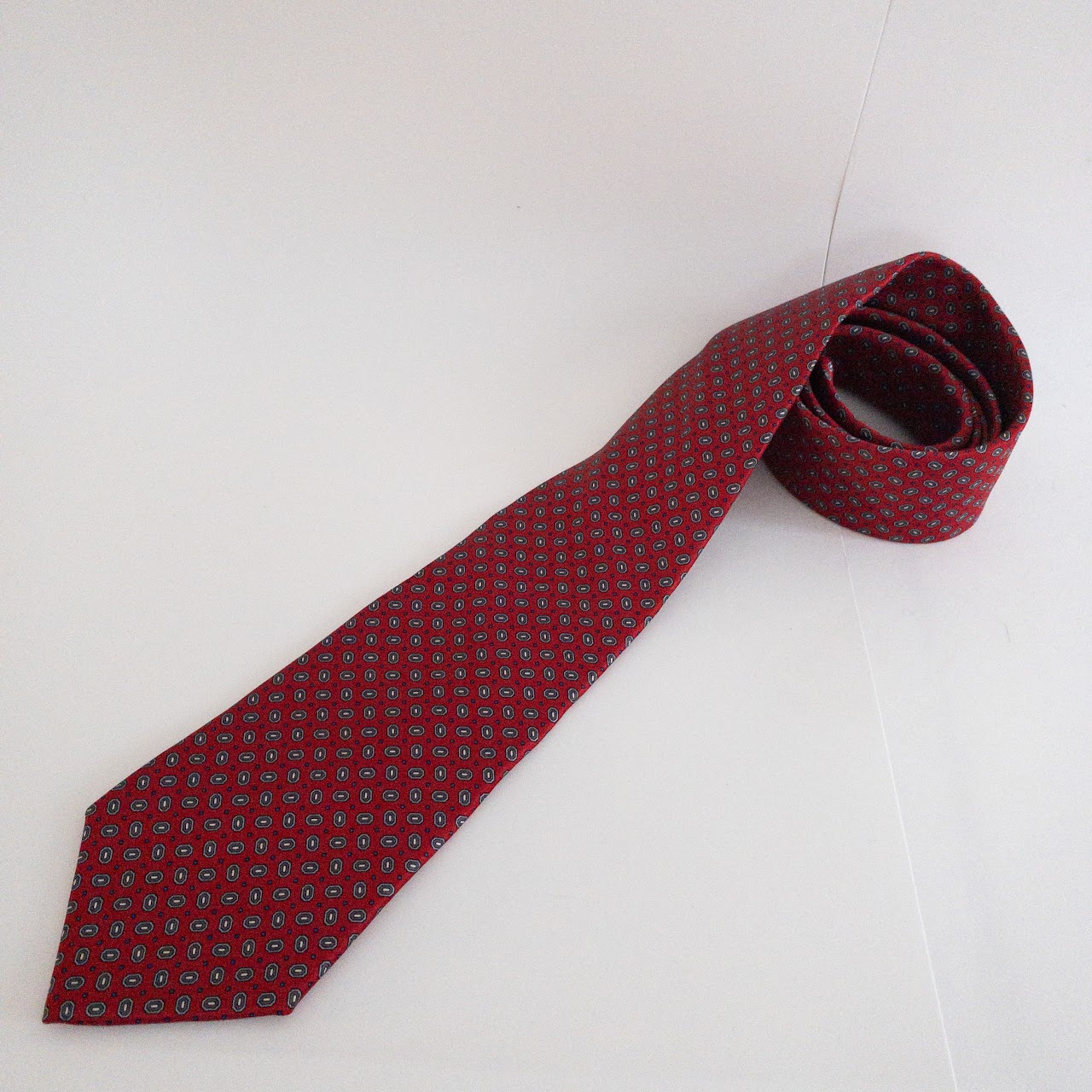 Yves Saint Laurent Red Silk Tie