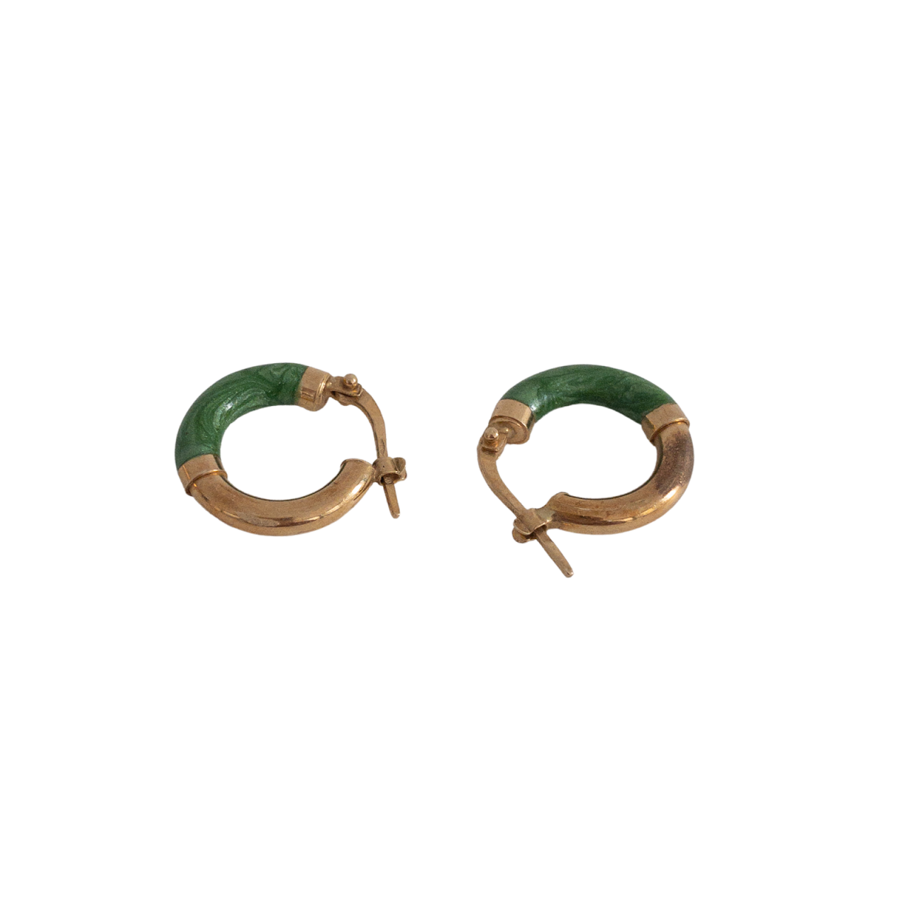 18K Gold 'Jade' Hoop Earrings