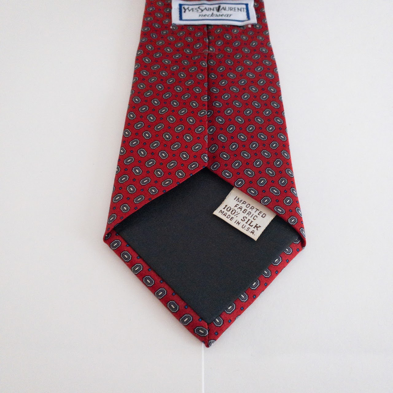 Yves Saint Laurent Red Silk Tie