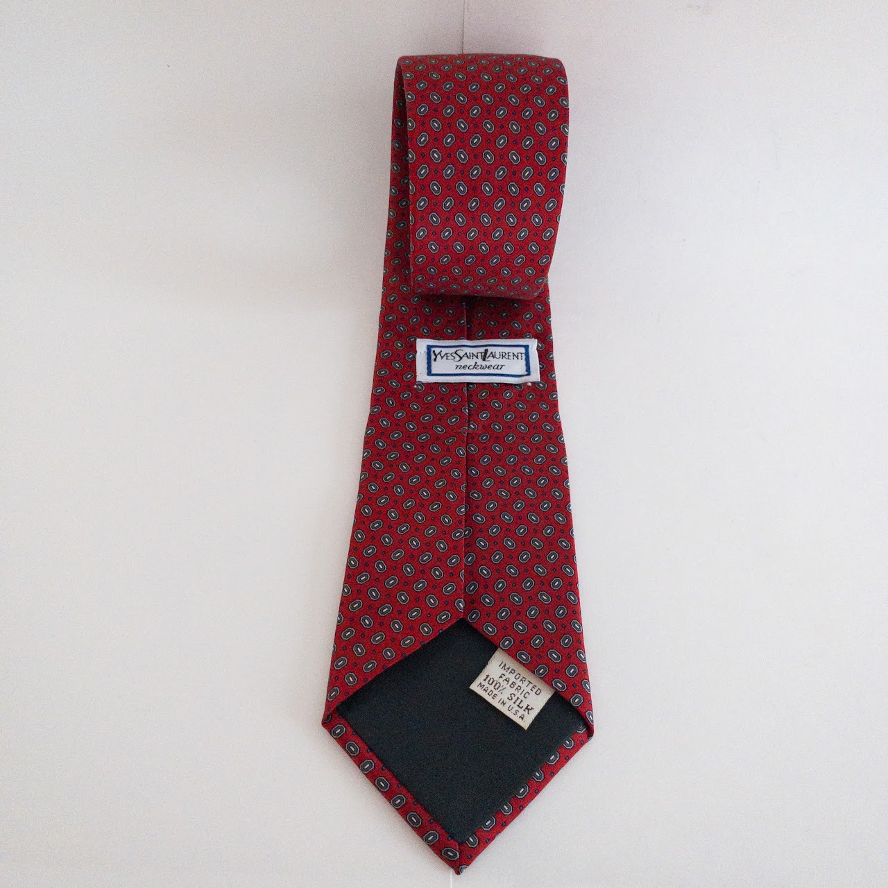 Yves Saint Laurent Red Silk Tie