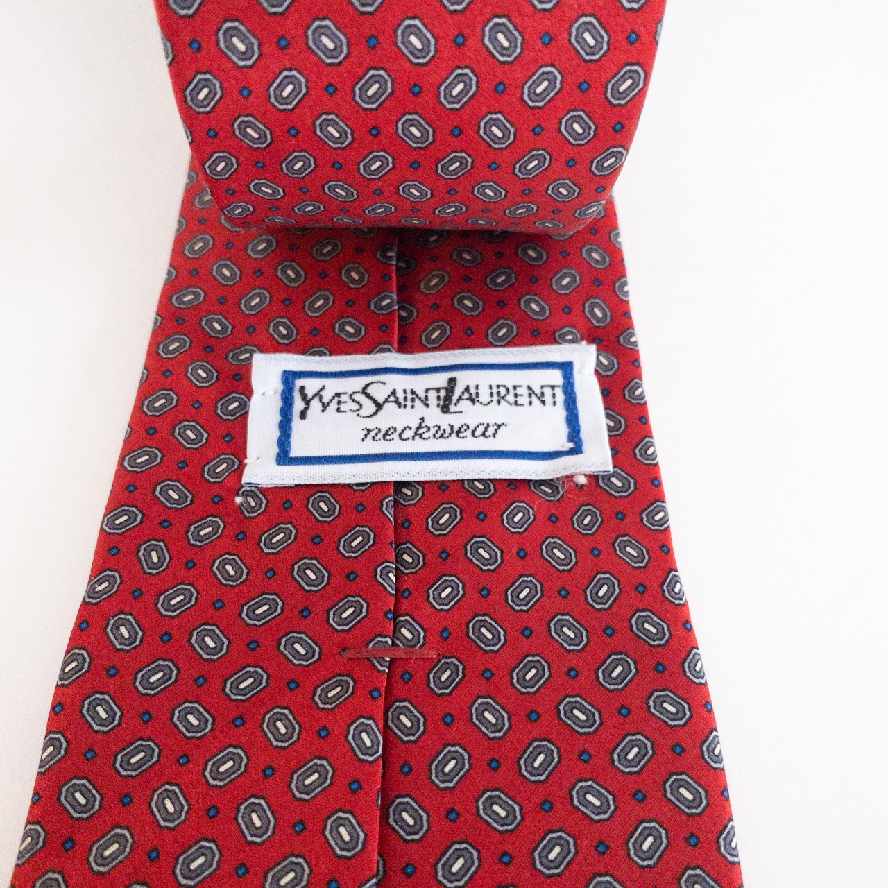 Yves Saint Laurent Red Silk Tie