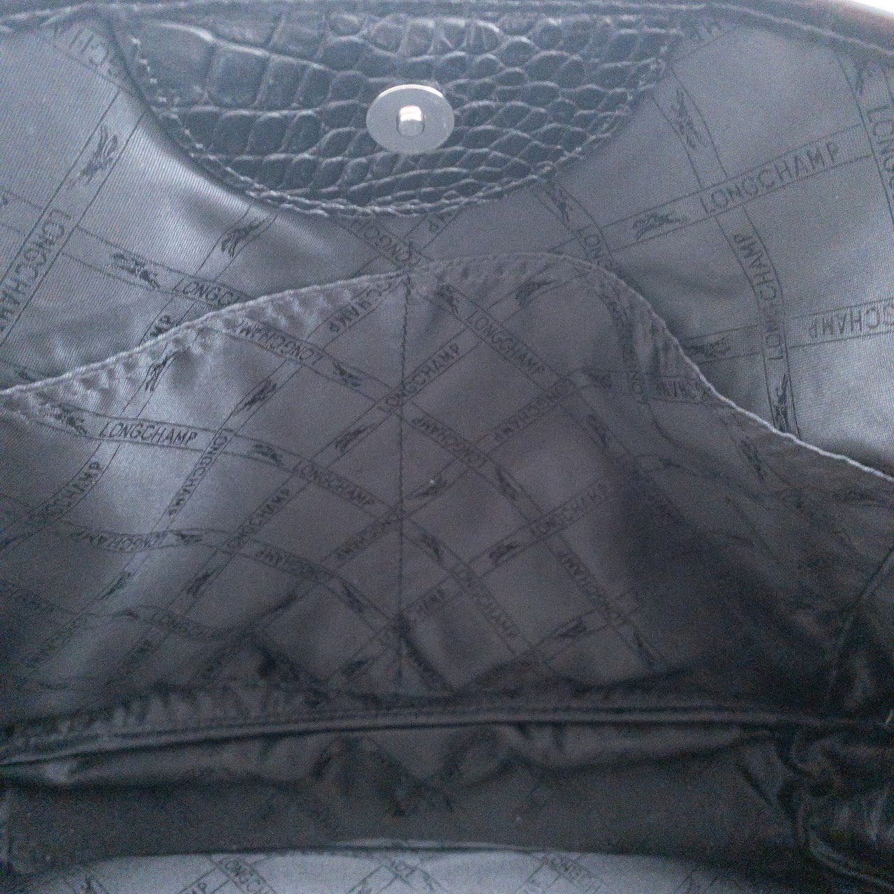 Longchamp Embossed Leather Tote