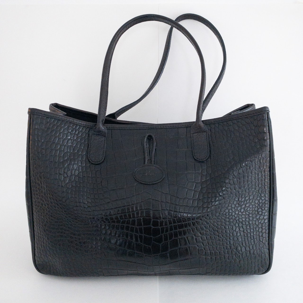 Longchamp Embossed Leather Tote