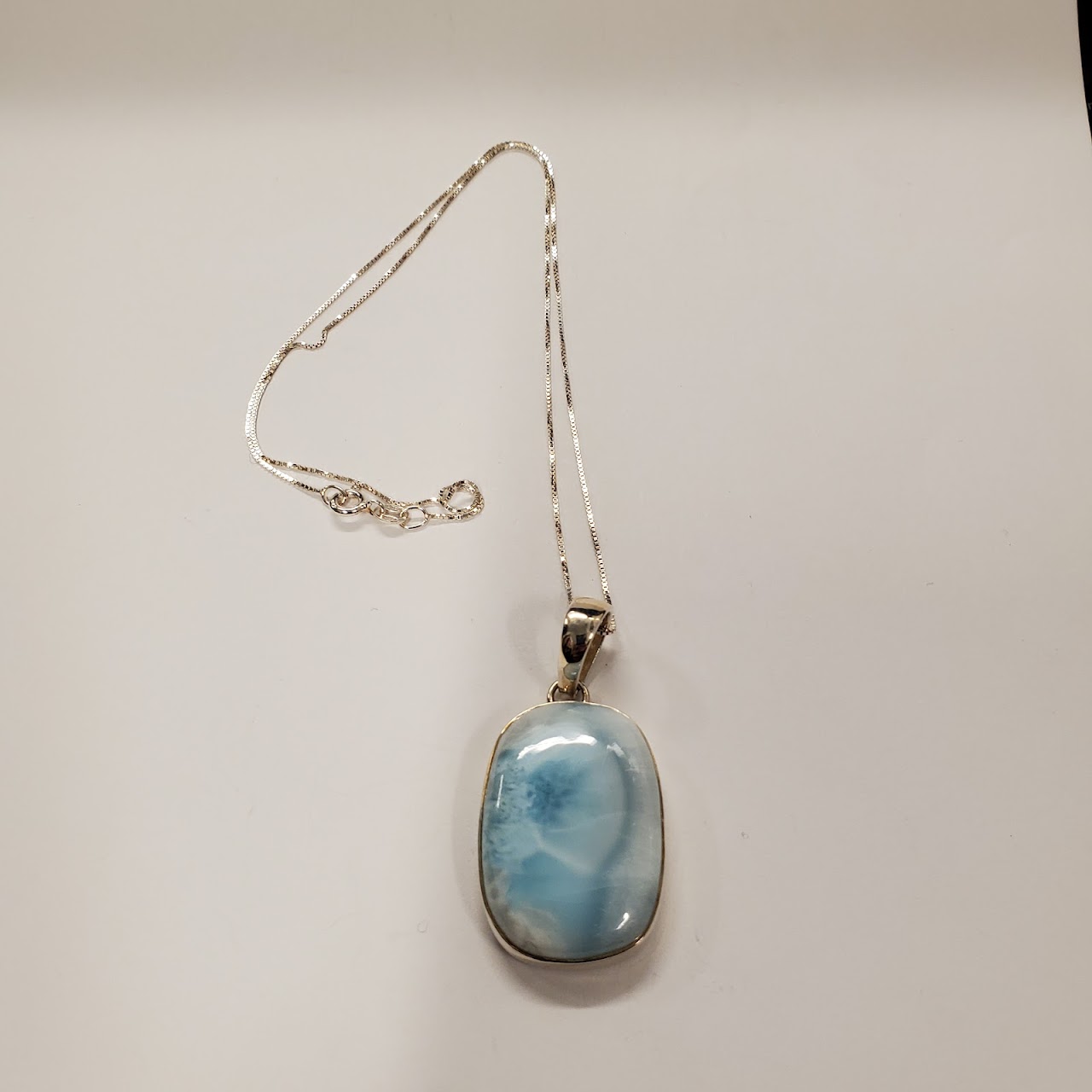 Sterling Silver Blue Stone Pendant