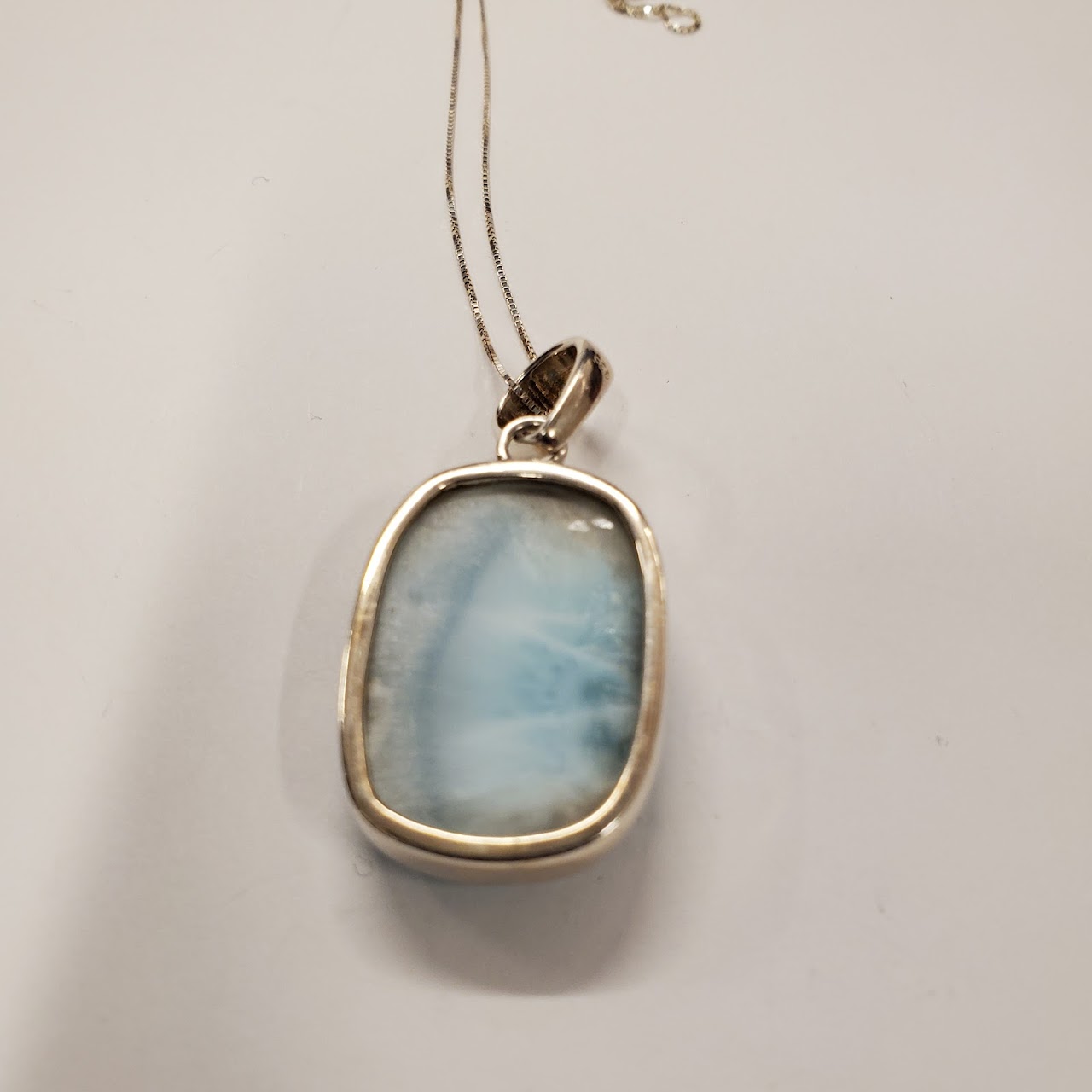 Sterling Silver Blue Stone Pendant