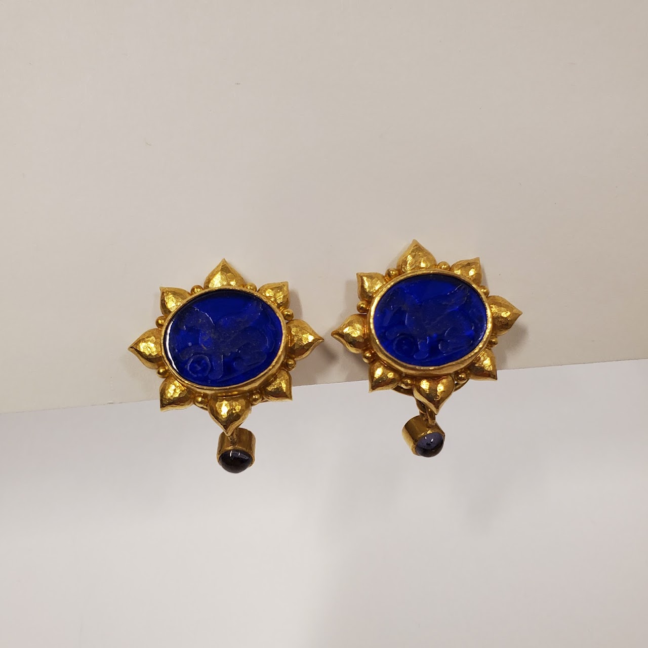 18K Gold Griffin Clip Earrings