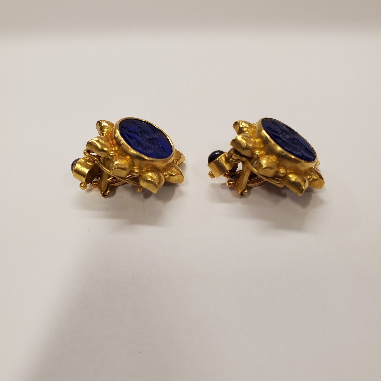 18K Gold Griffin Clip Earrings