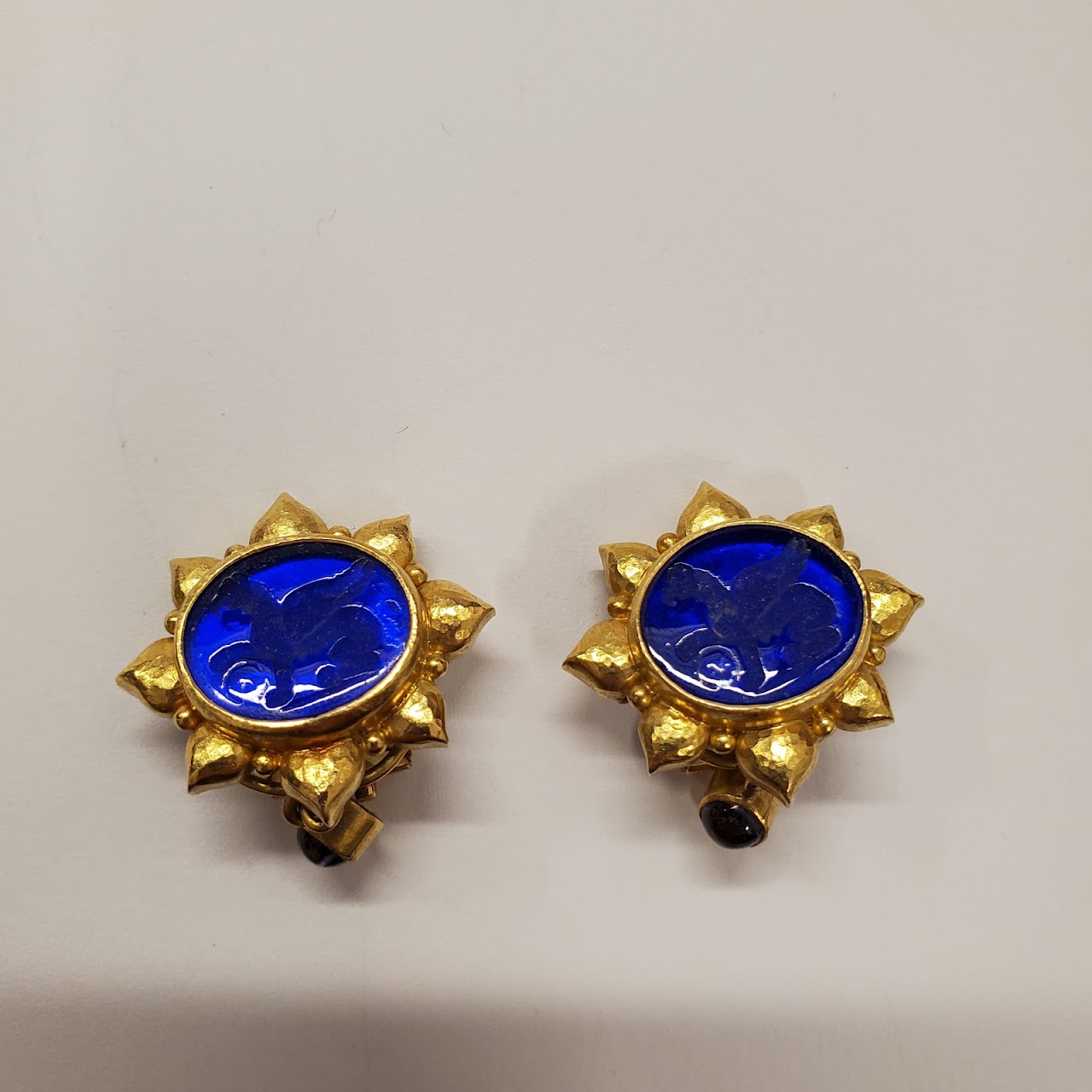 18K Gold Griffin Clip Earrings