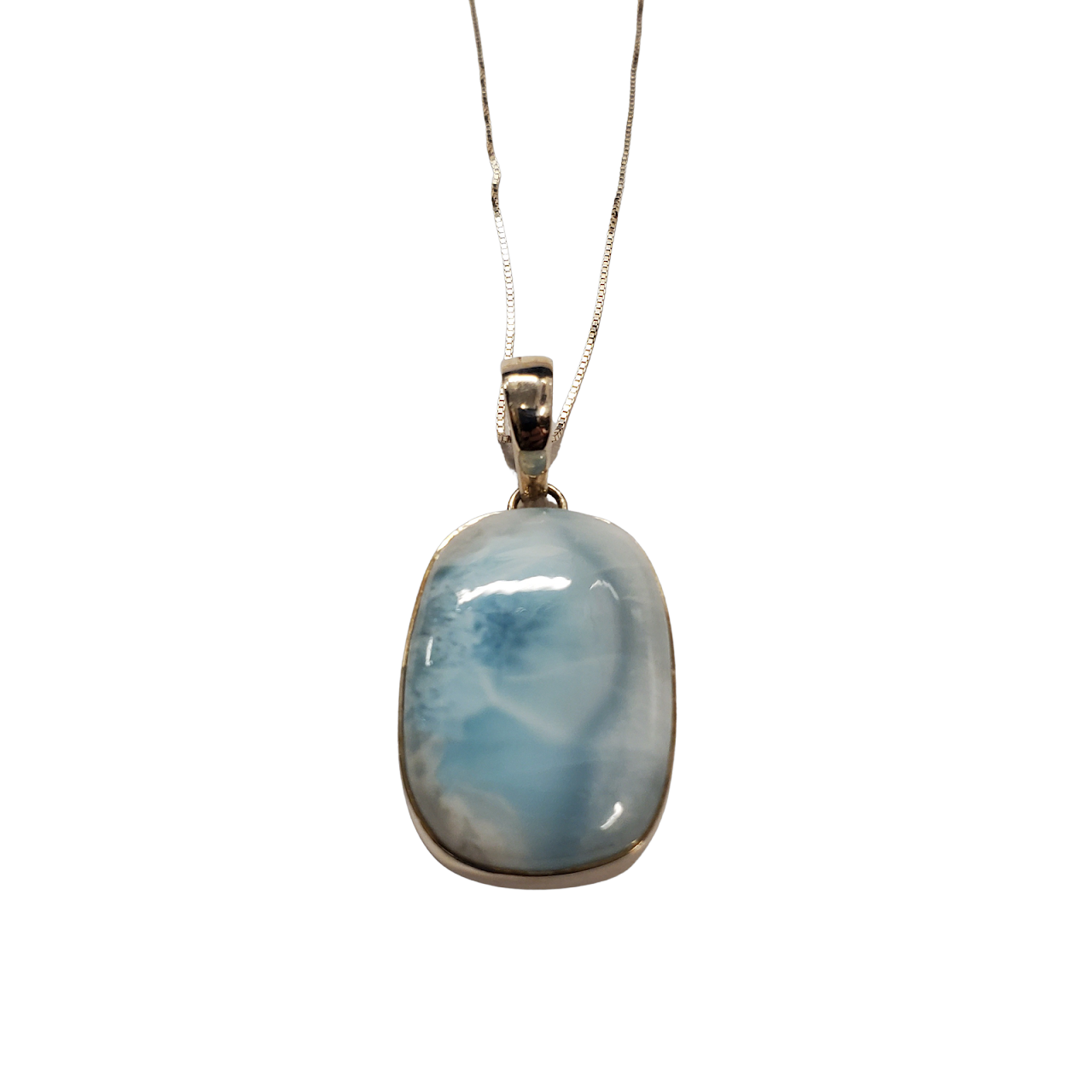 Sterling Silver Blue Stone Pendant