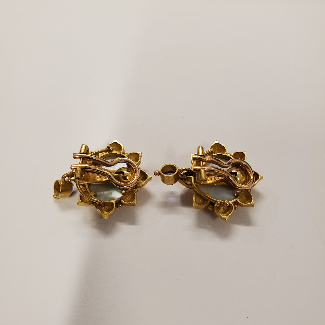 18K Gold Griffin Clip Earrings