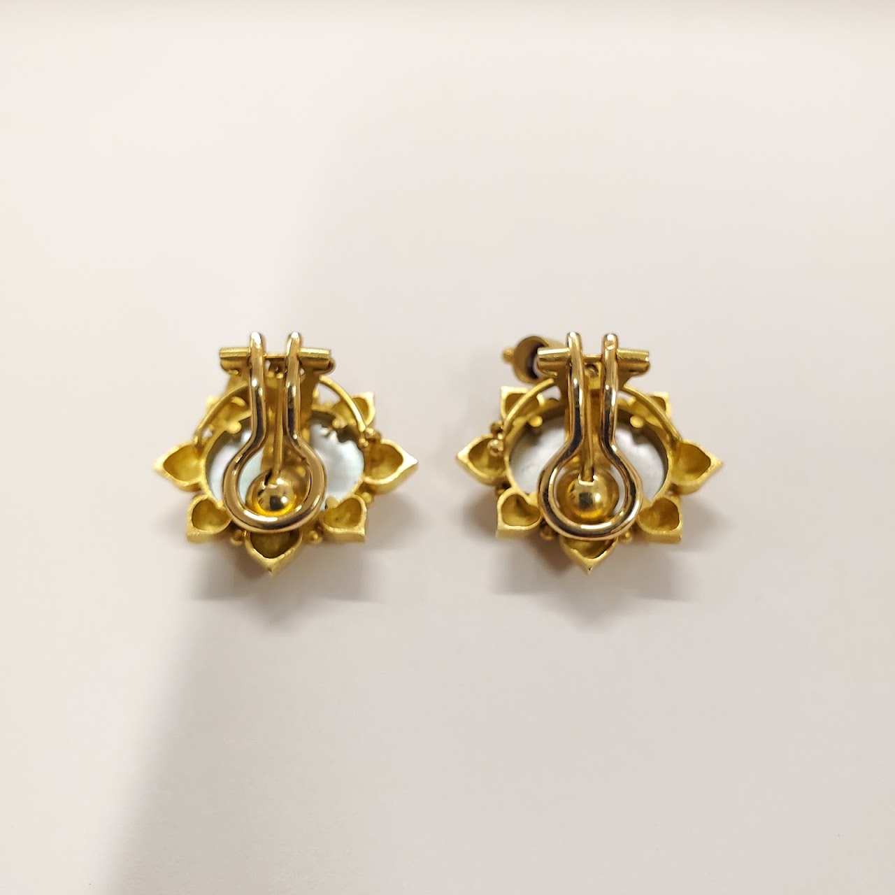 18K Gold Griffin Clip Earrings