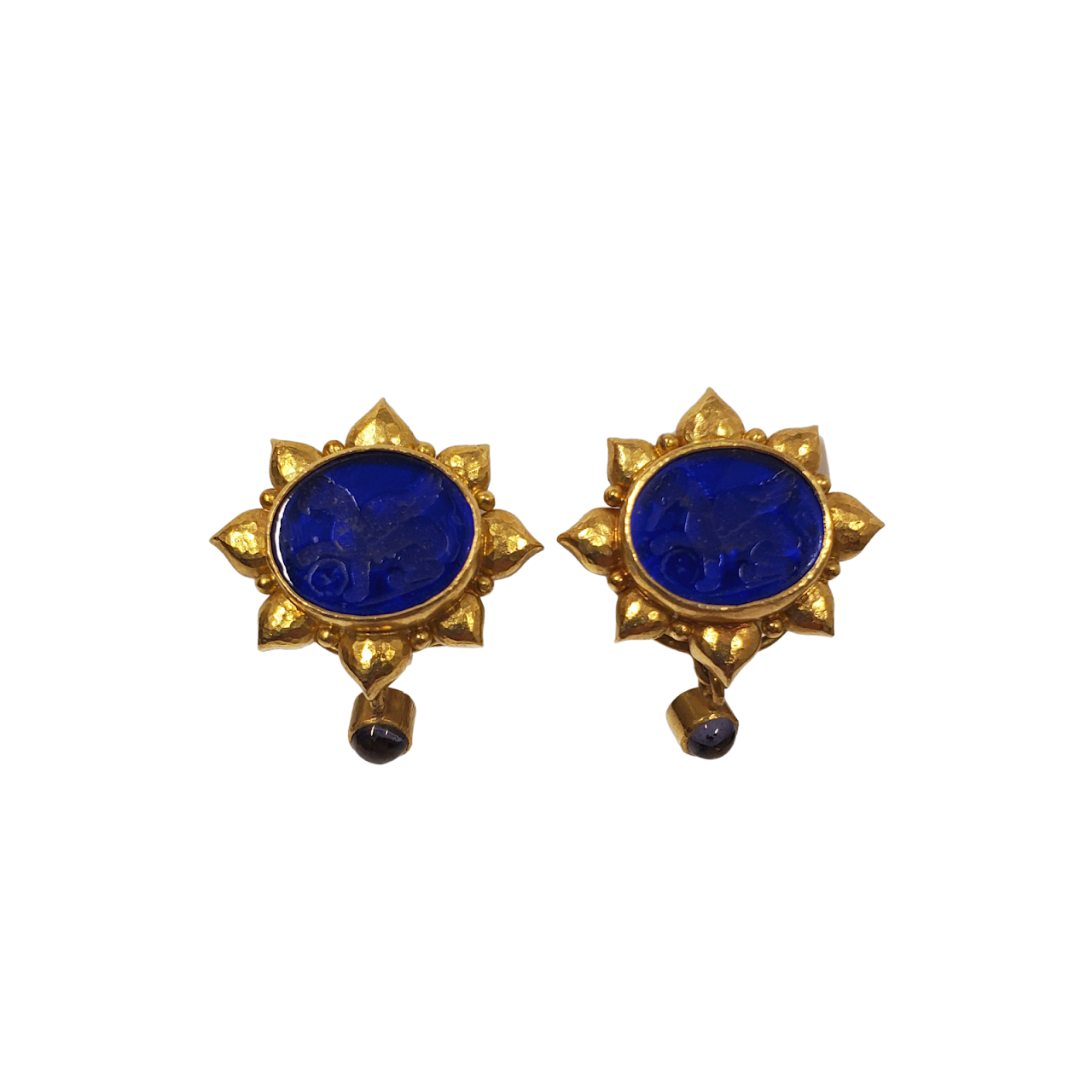 18K Gold Griffin Clip Earrings