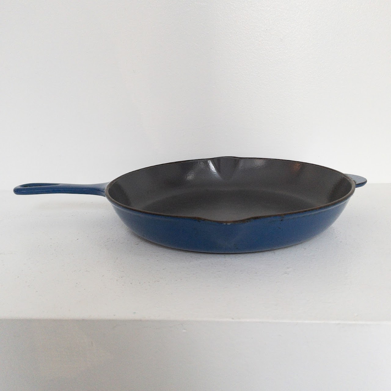 Le Creuset Blue Enamel Cast Iron Frying Pan