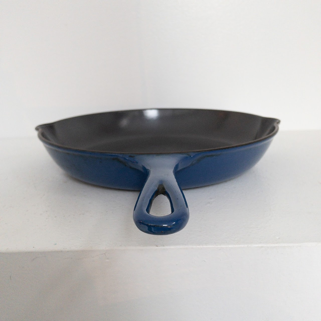 Le Creuset Blue Enamel Cast Iron Frying Pan