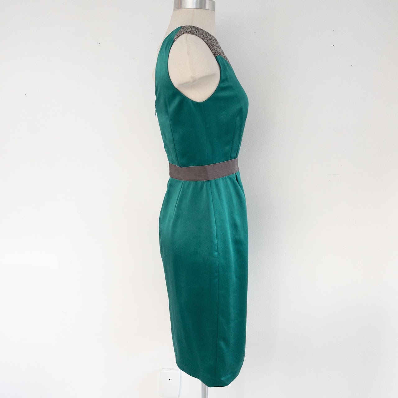 Valentino Green Beaded Evening Dress