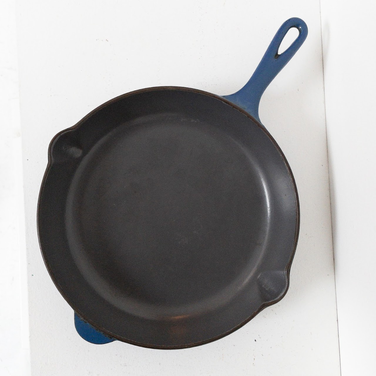 Le Creuset Blue Enamel Cast Iron Frying Pan