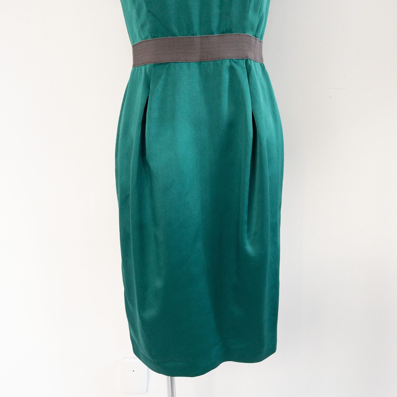 Valentino Green Beaded Evening Dress