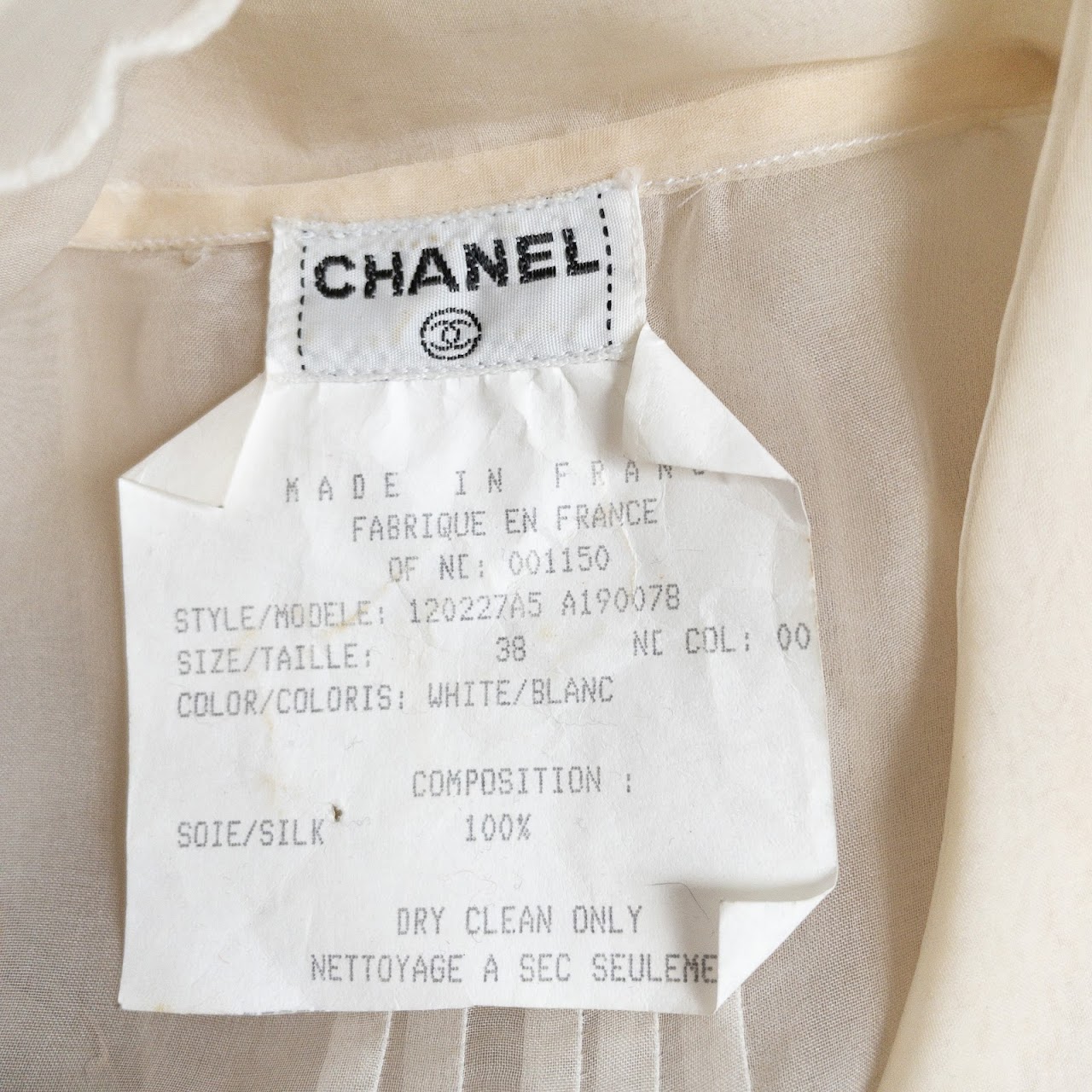 Chanel Sheer Silk Blouse Set