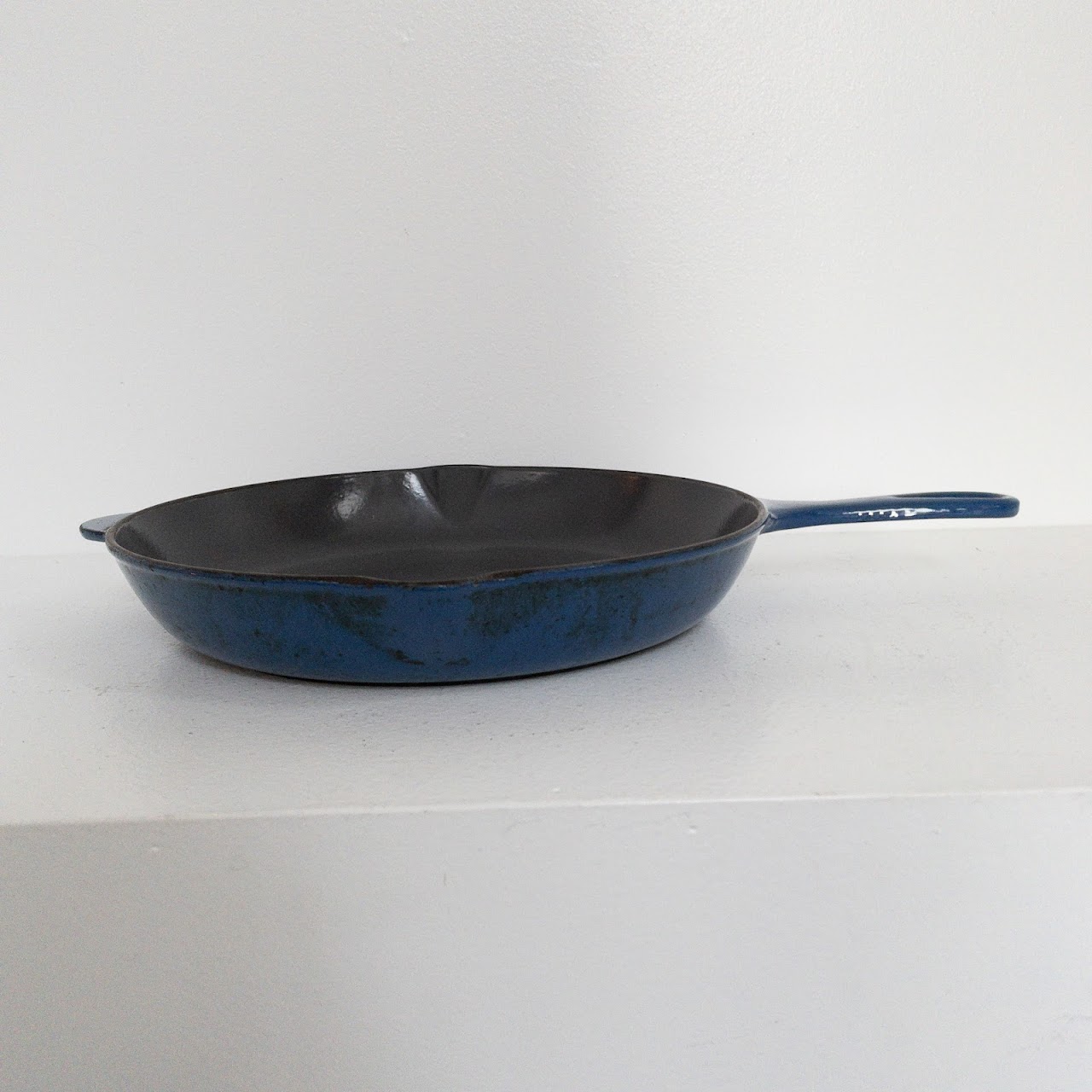 Le Creuset Blue Enamel Cast Iron Frying Pan