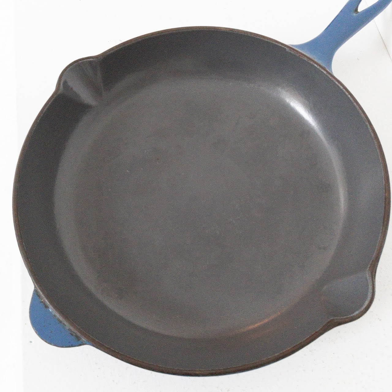 Le Creuset Blue Enamel Cast Iron Frying Pan