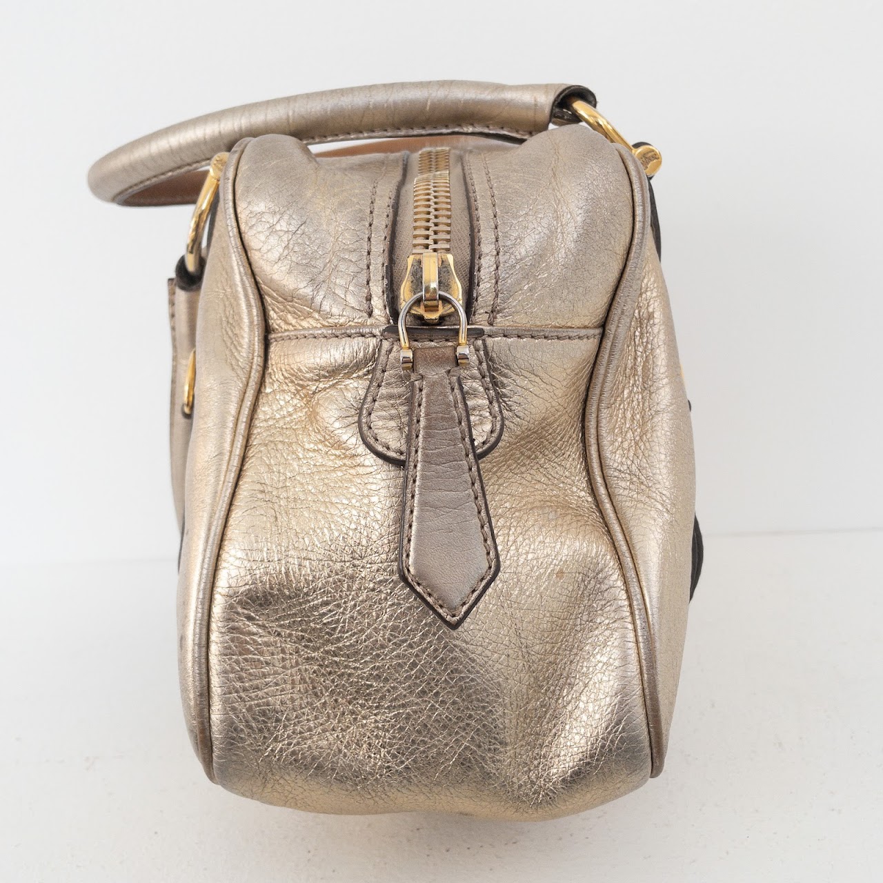 Burberry Golden Metallic Handbag