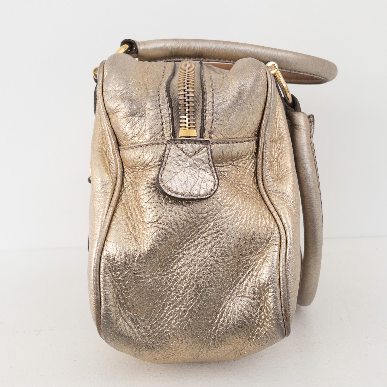 Burberry Golden Metallic Handbag