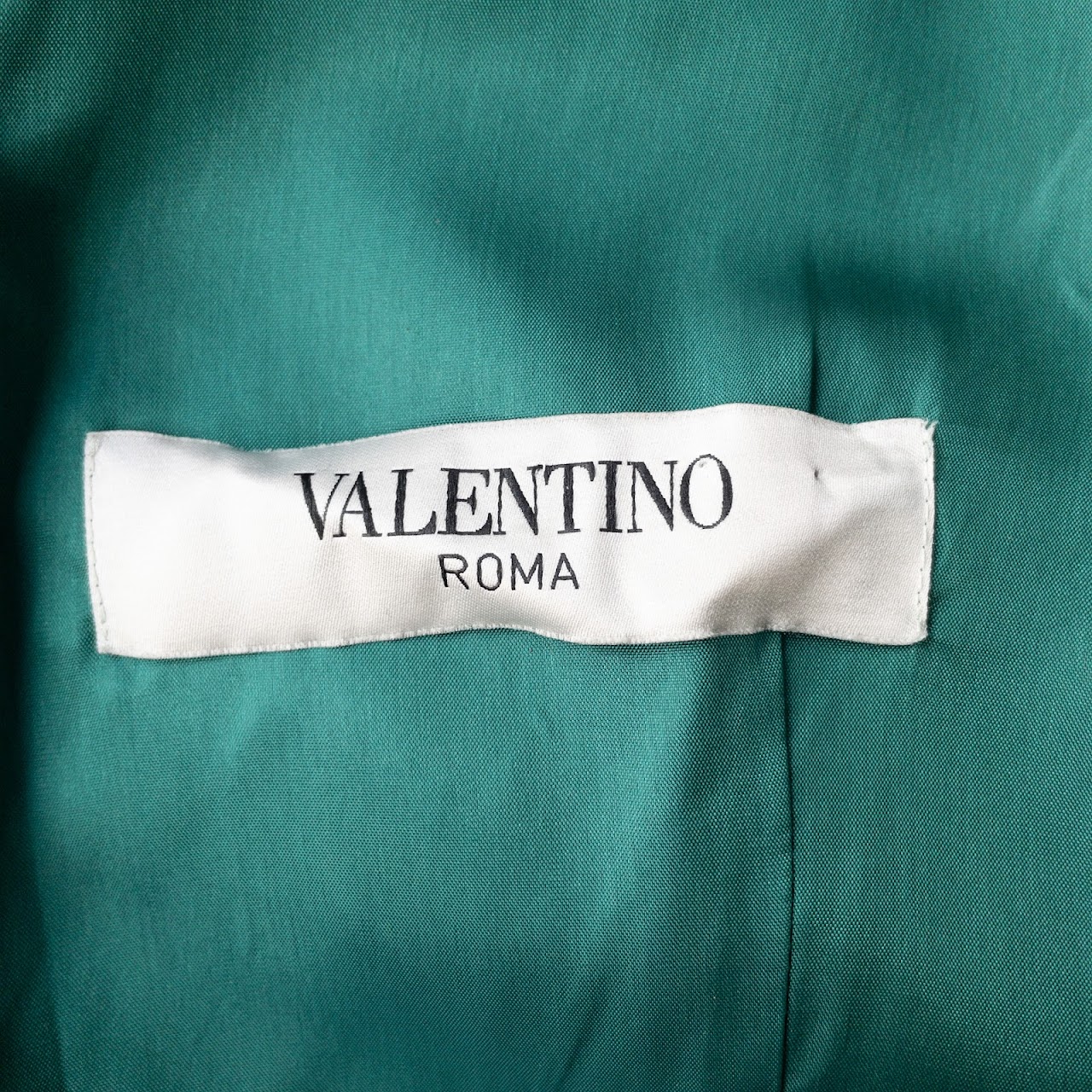 Valentino Green Beaded Evening Dress