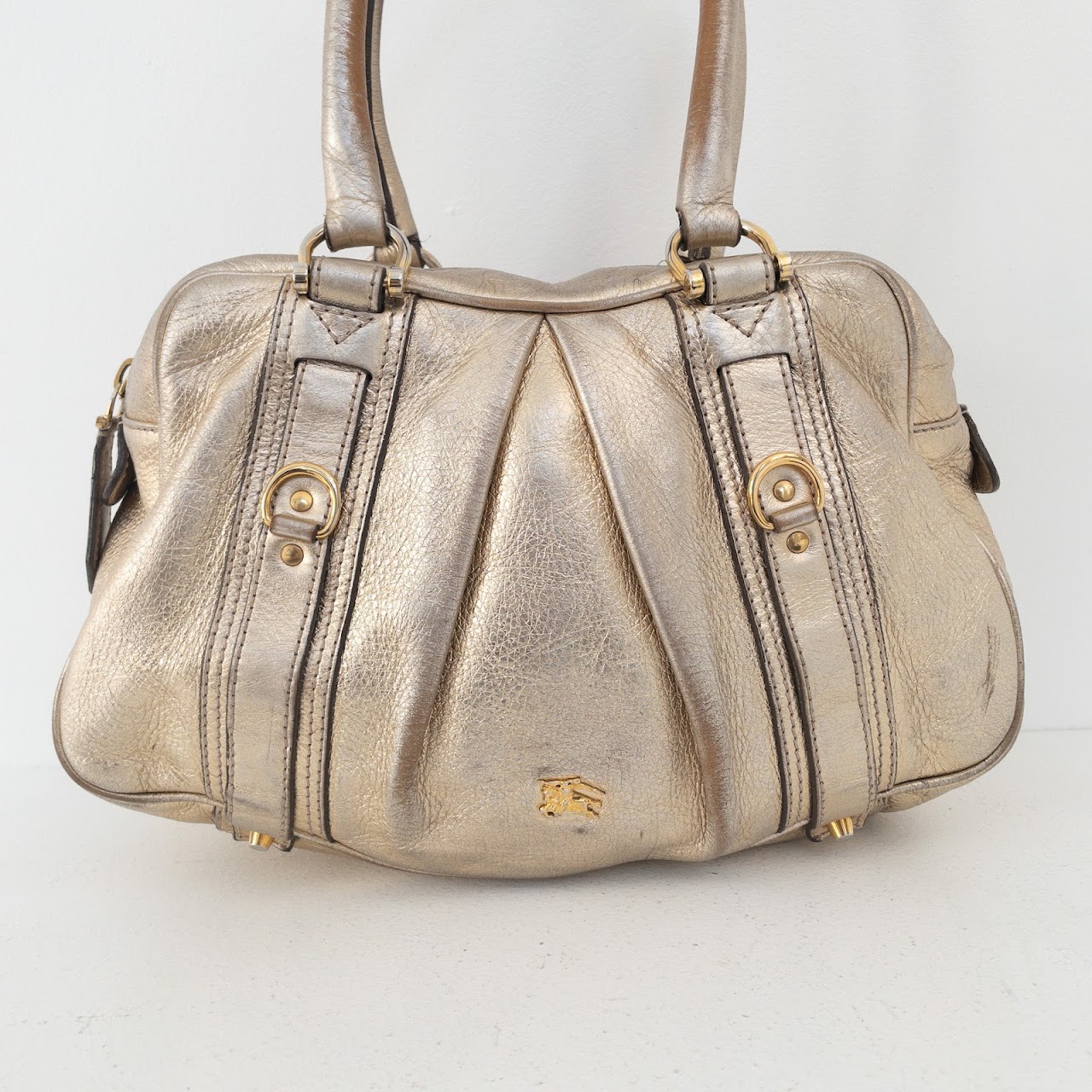 Burberry Golden Metallic Handbag