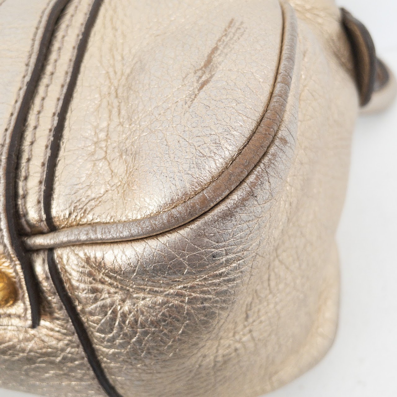 Burberry Golden Metallic Handbag