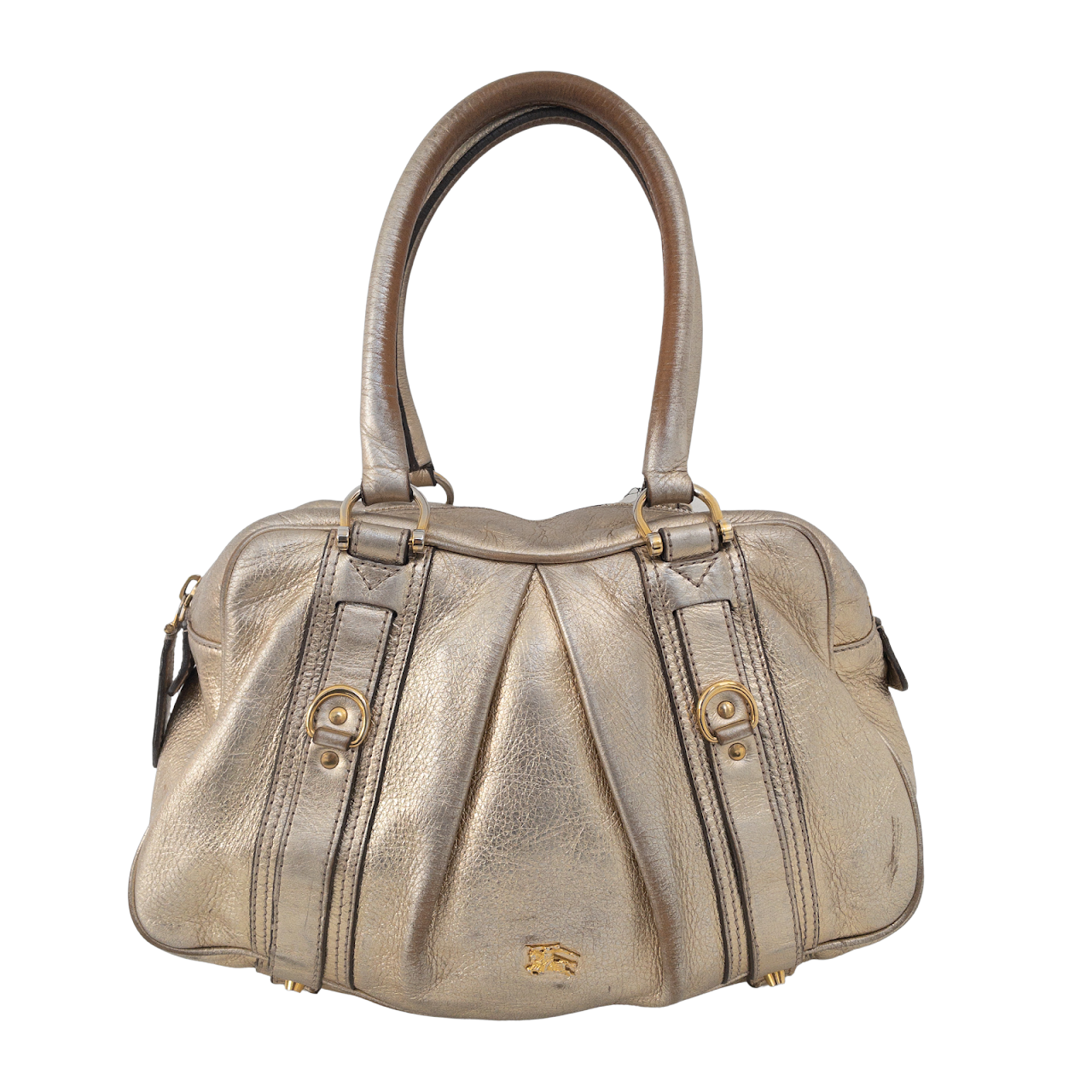 Burberry Golden Metallic Handbag