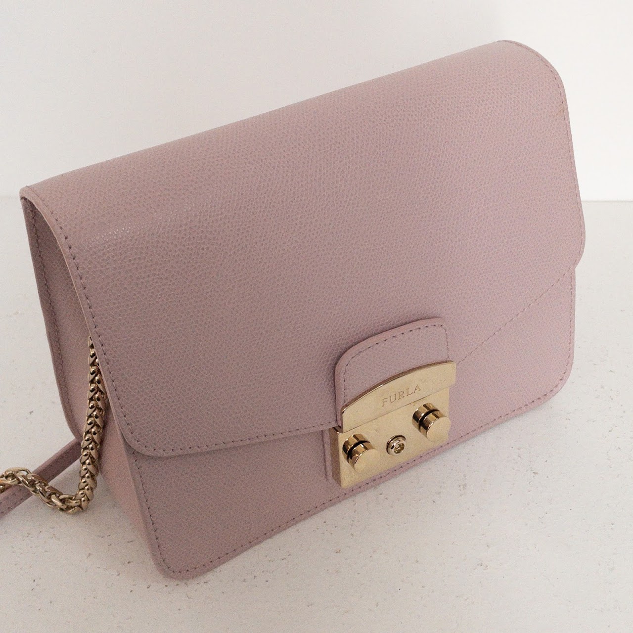 Furla Pink Leather Crossbody