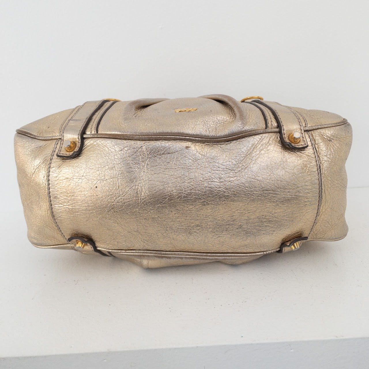 Burberry Golden Metallic Handbag