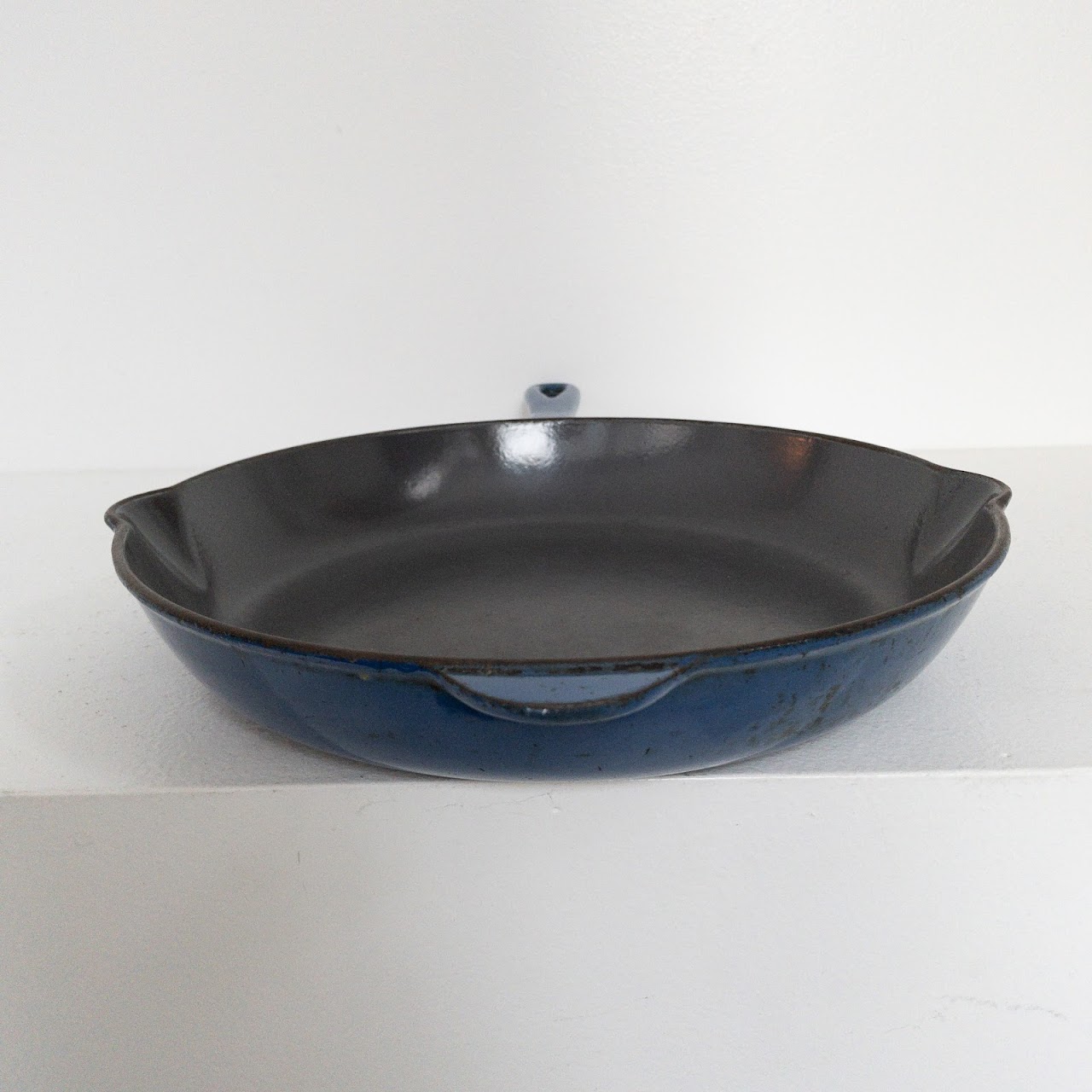 Le Creuset Blue Enamel Cast Iron Frying Pan