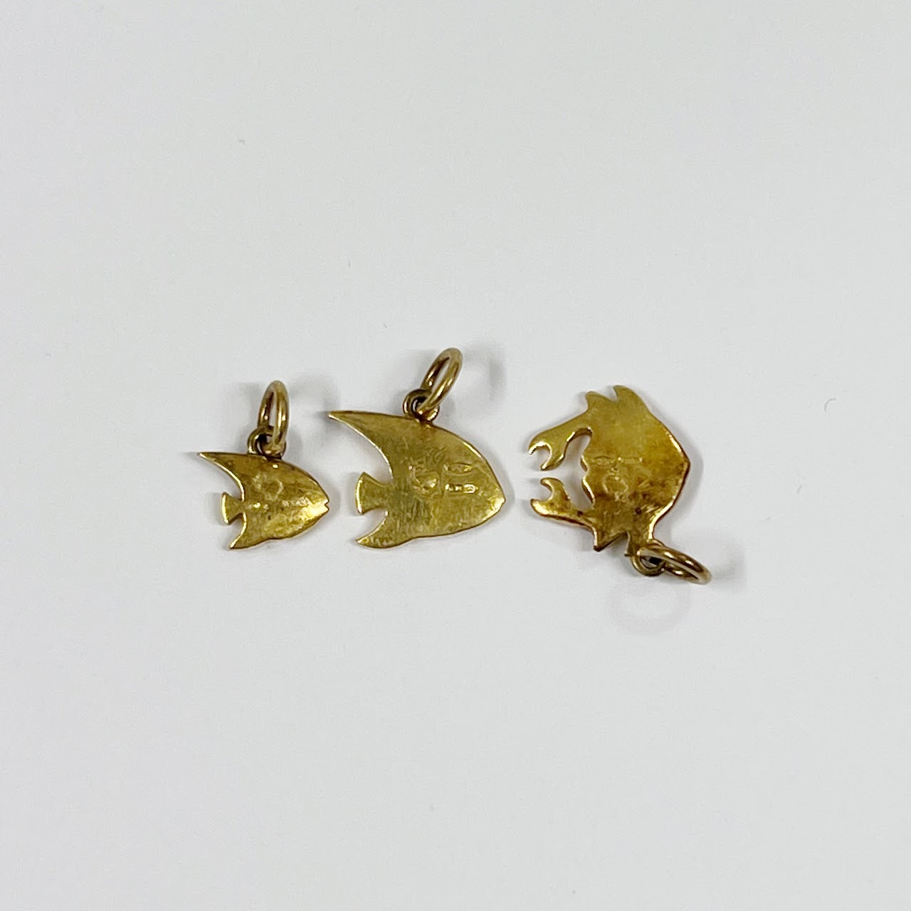 18K Gold Sea Life Pendant Trio