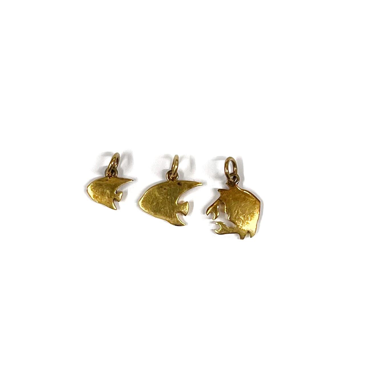 18K Gold Sea Life Pendant Trio