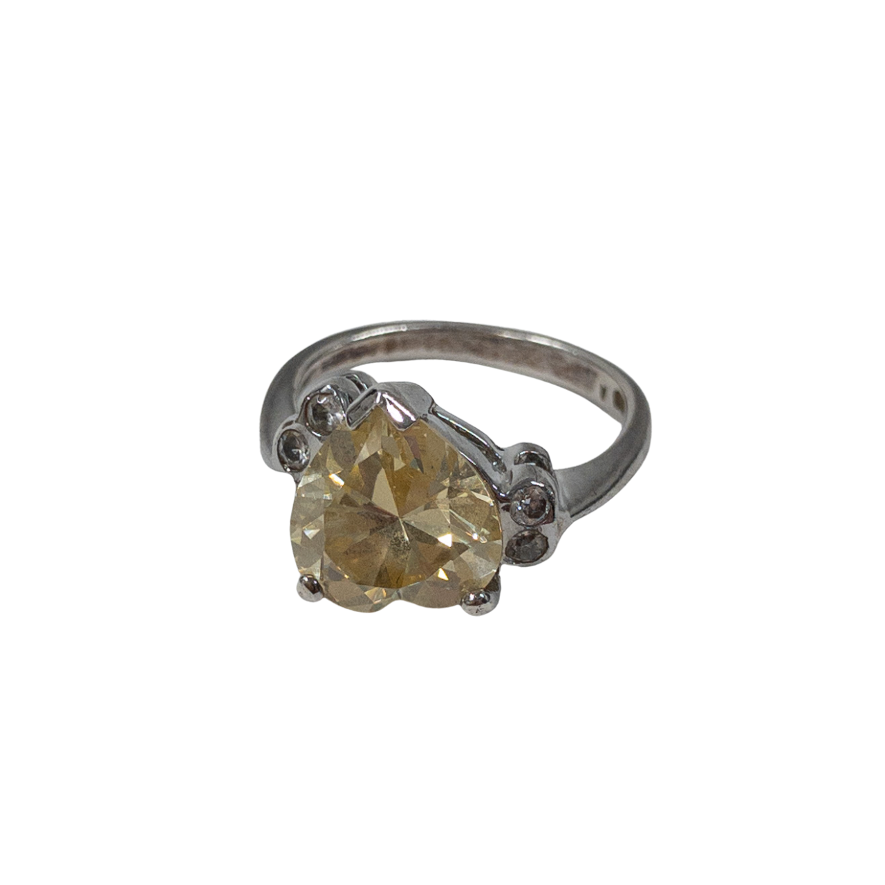 14K Gold & Yellow Stone Ring