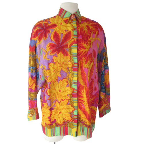 Versace Silk Foliage Blouse