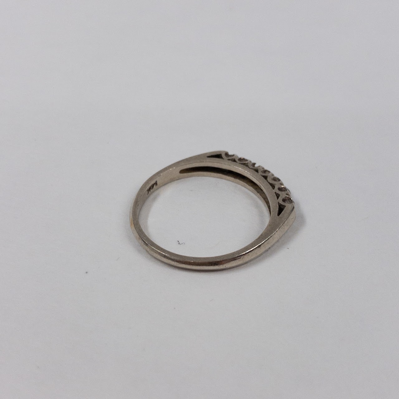 14K Gold Diamond Band Ring- MISSING STONE