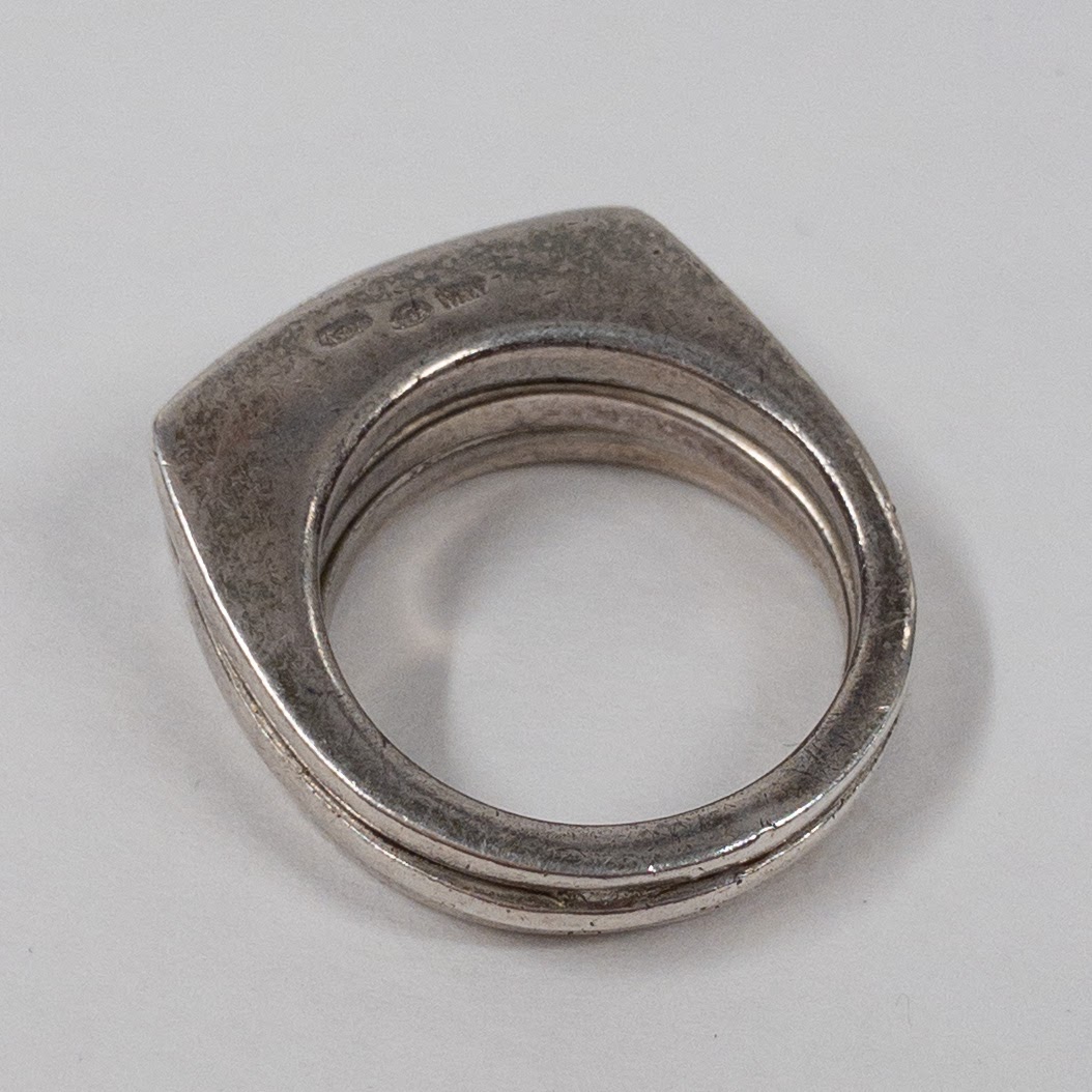 Furla Sterling Silver Triple Band Ring