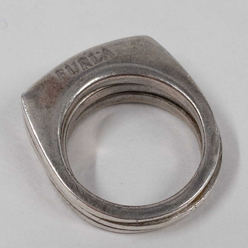 Furla Sterling Silver Triple Band Ring