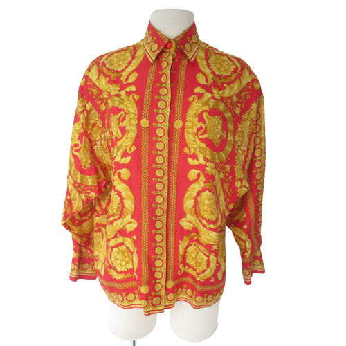 Versace Silk Bouquet Blouse