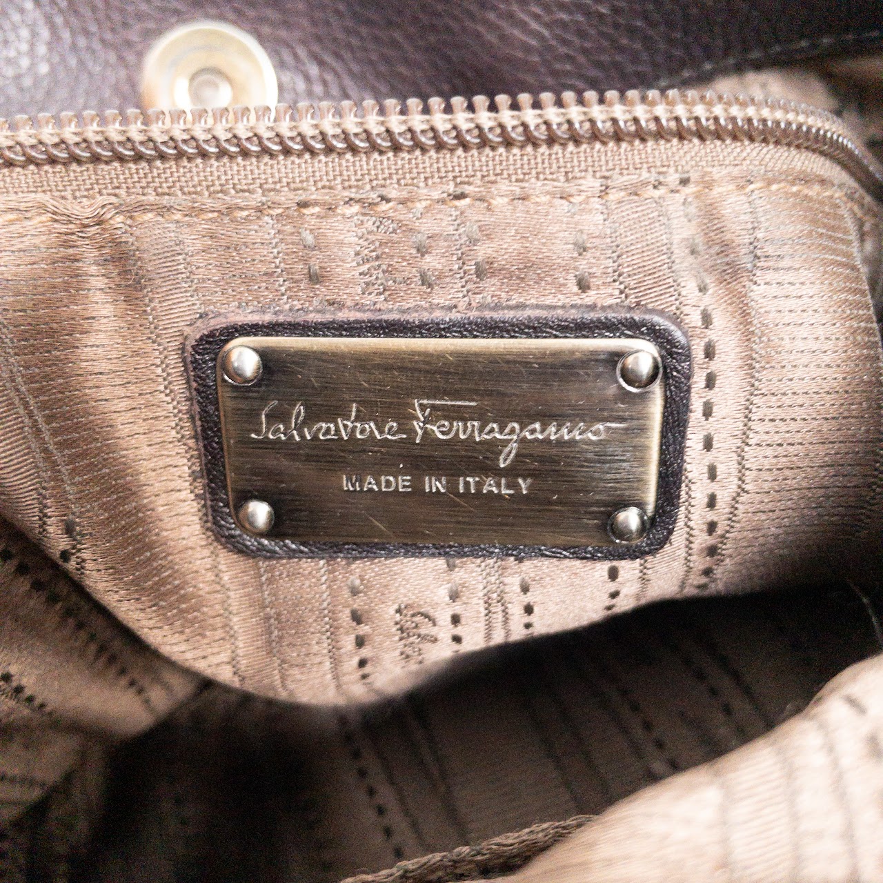 Salvatore Ferragamo Leather Hobo Bag