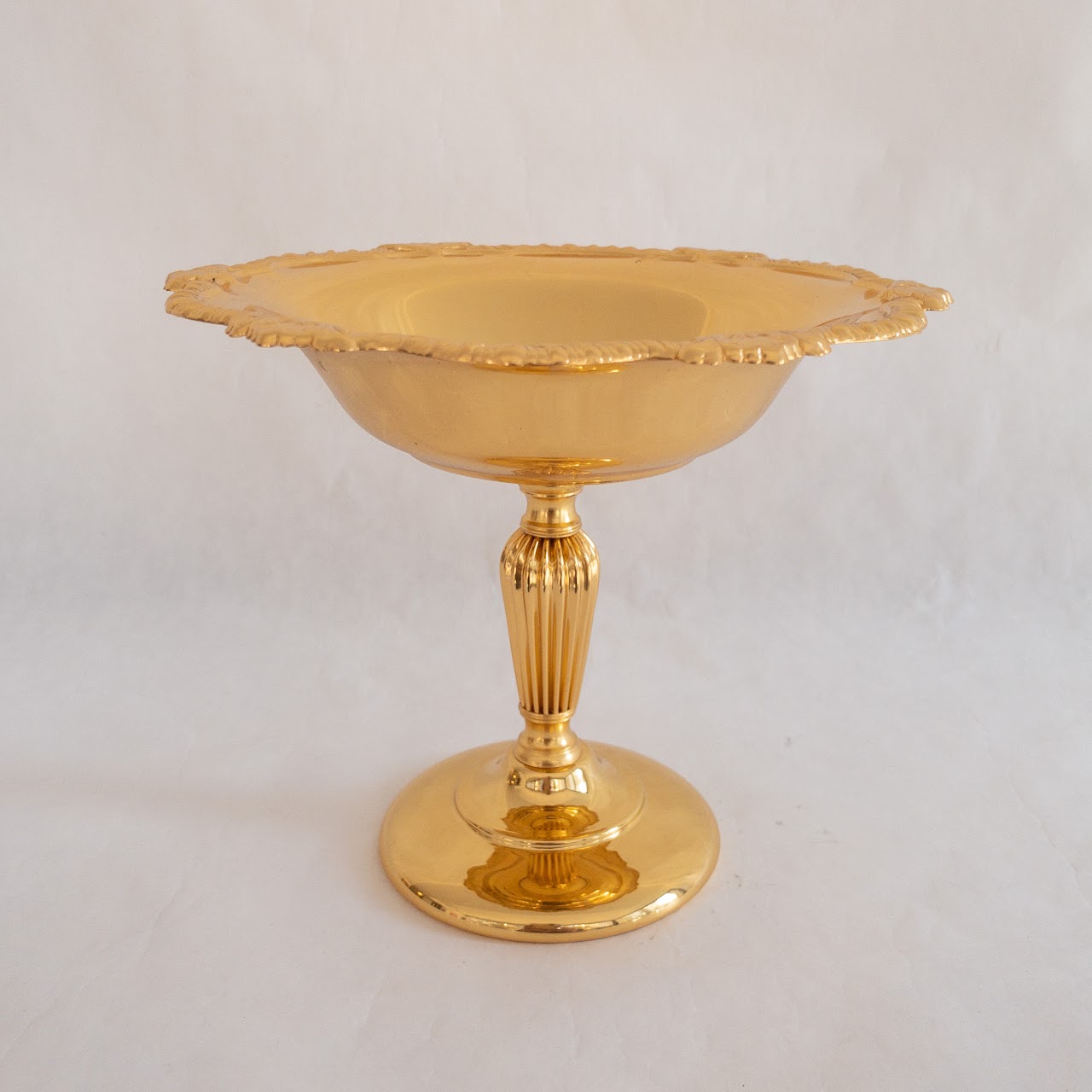 24K Gold Plated Pedestal Candy Dish