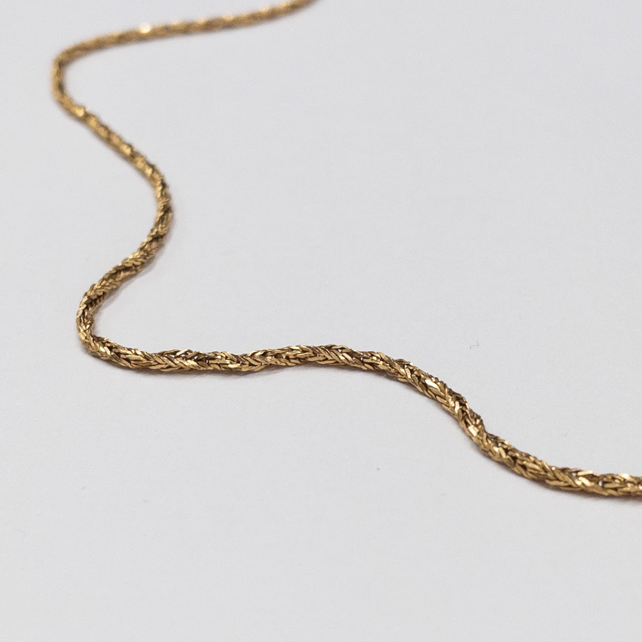 18K Gold Twist Chain Necklace