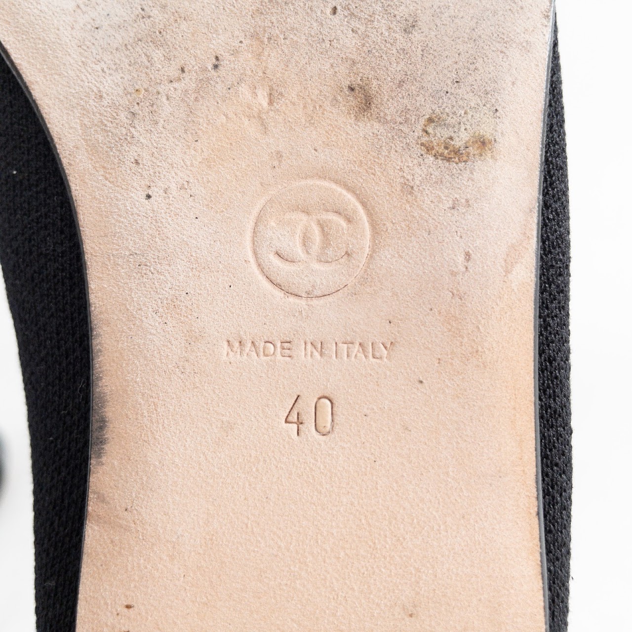 Chanel Patent Leather Cap Ballet Flats