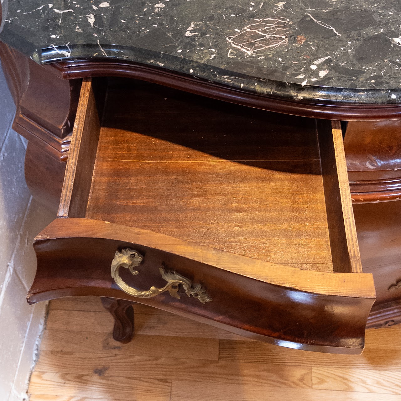 Marble Top Bombé Chest