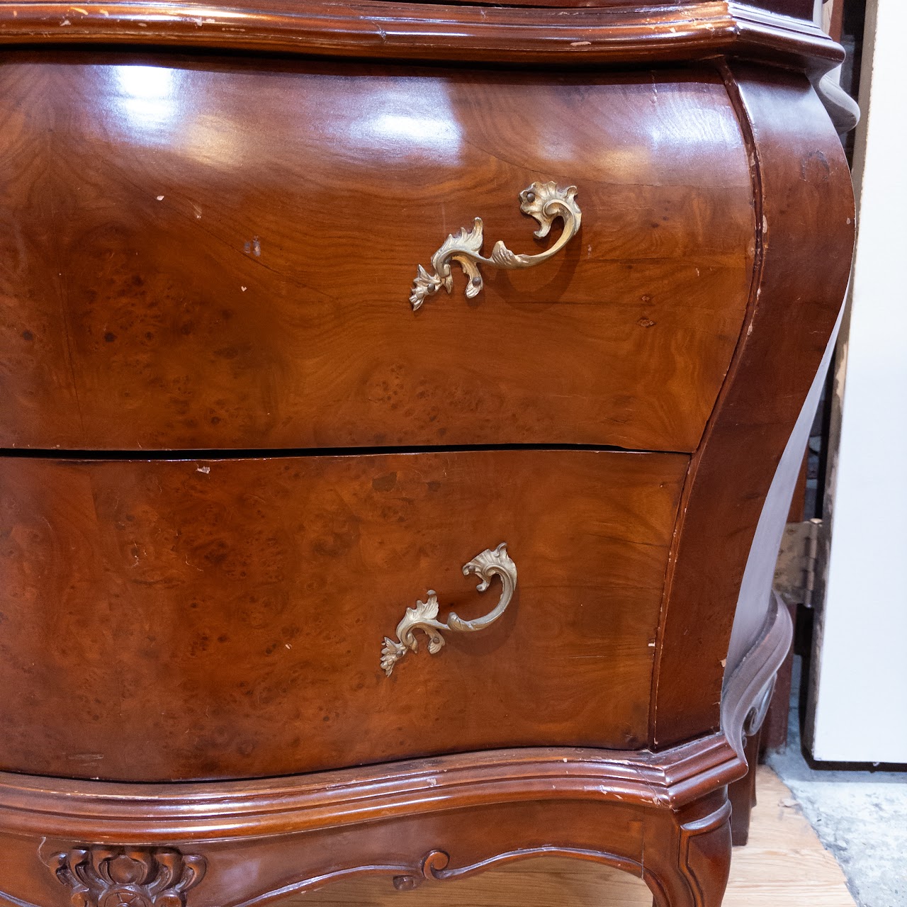 Marble Top Bombé Chest