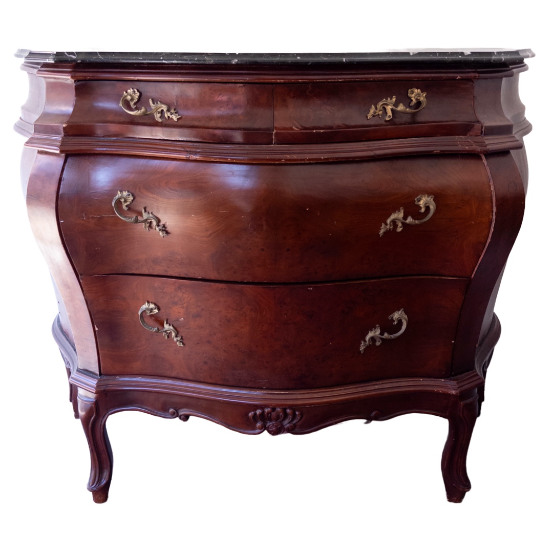 Marble Top Bombé Chest