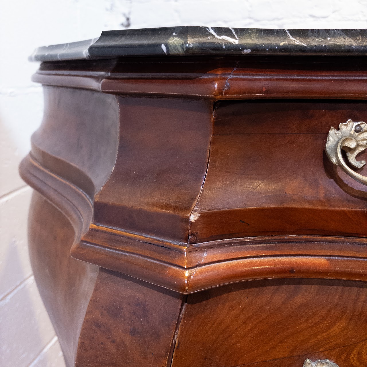 Marble Top Bombé Chest