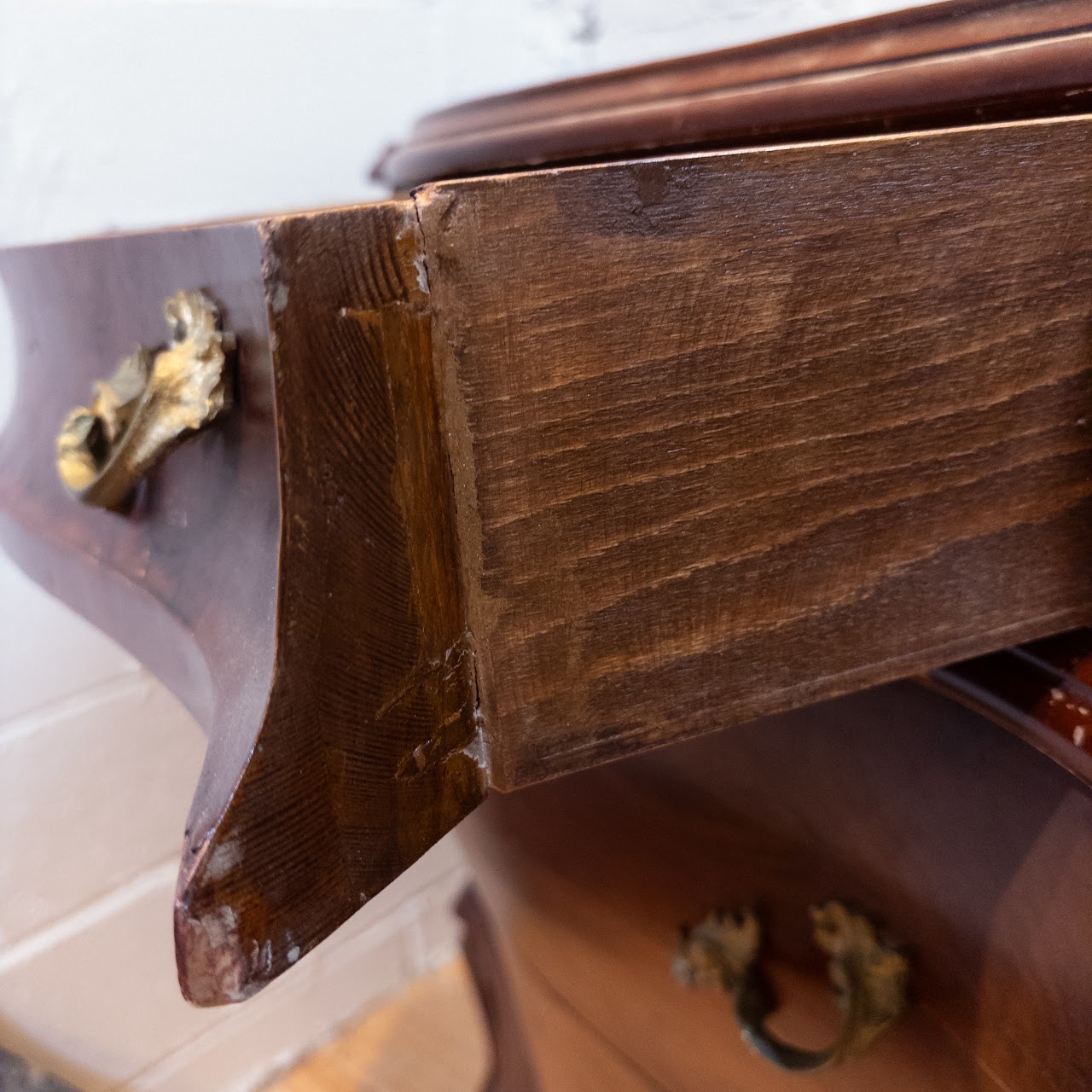 Marble Top Bombé Chest